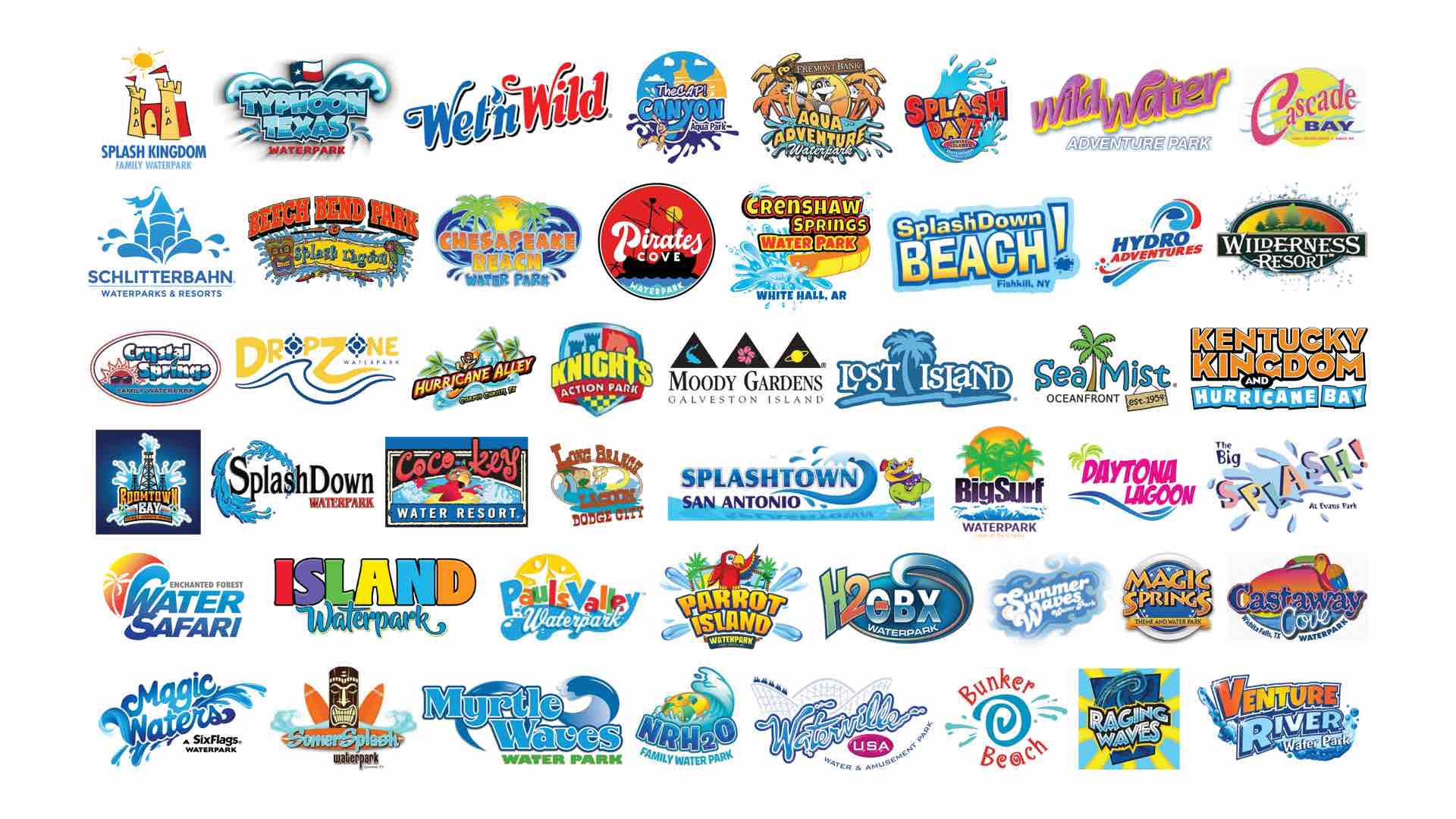 Logos from a few of our Neptune Splash Radio Partners